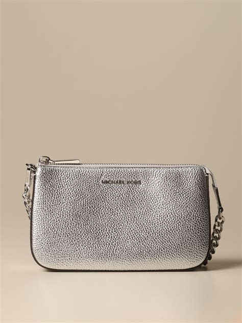 michael kors portemonnaie silver|michael kors silver clutch.